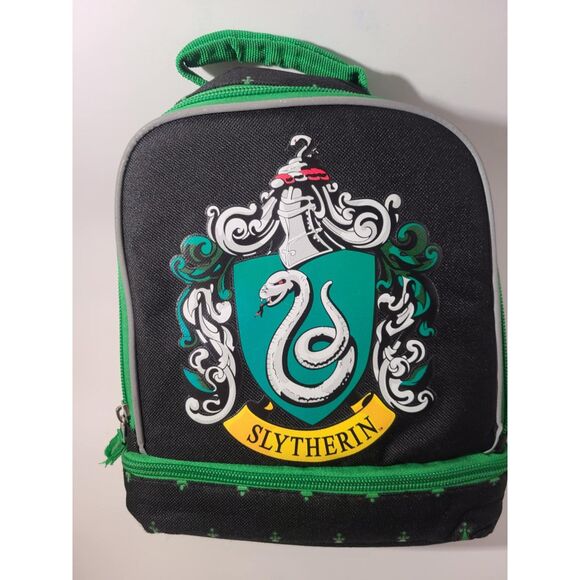 Harry Potter Slytherin Crest Dual Compartment Lunch Bag Tote - Picture 1 of 4